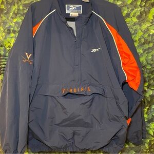 Reebok Virginia Cavaliers windbreaker pullover 1/4 zip vintage L